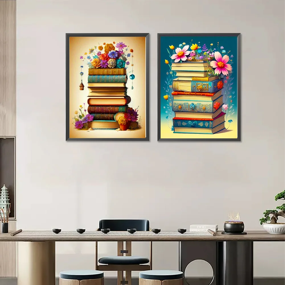 2pcs/Set Diamond Painting - Full Round Drill - Flower Book(Canvas|30*40cm)