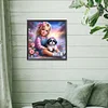 Diamond Painting-DIY Full Round Drill Girl and Dog
