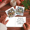 (US Only)6PCS DIY Diamond Art Greeting Cards Xmas House Congratulations Thank You Cards