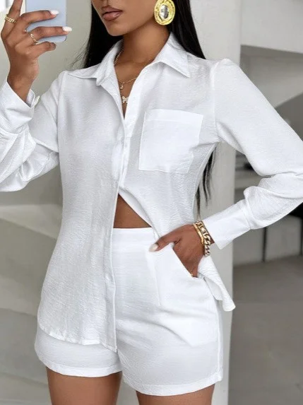 Mongw Mongw New Direct Wish Casual Shirt Top Shorts Suit