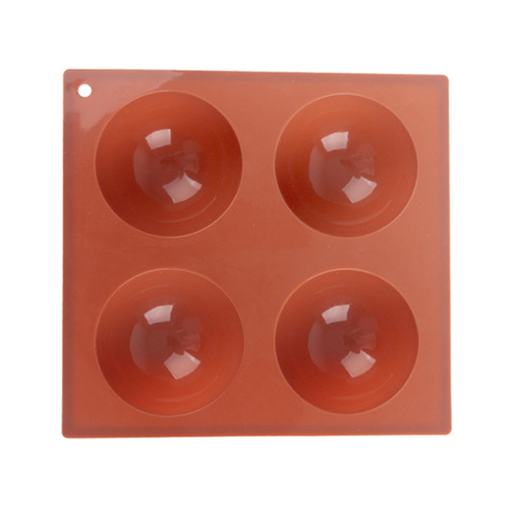 

Silicone Cake Molds 4-Cavity Semicircle Chocolate Mousse Mould Baking Tray, 501 Original