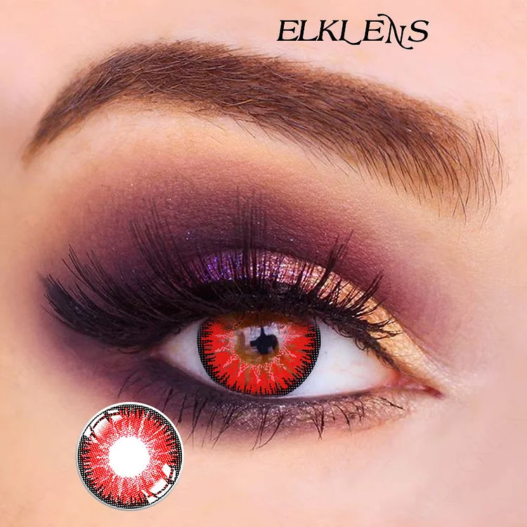 ELKLENS VIKA Red And Purple Colored Contact Lenses