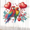 (US Only)2D Flat DIY Valentines Day Bird Diamond Art Pendant Window Hanging Art for Home
