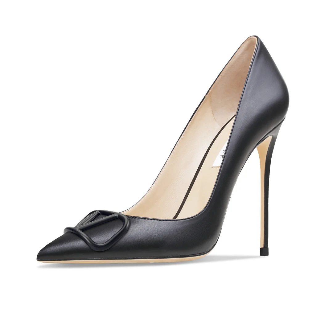 10CM/3.94 inch Stiletto Heel Pointed Toe Shallow Mouth Versatile Matte Sexy Dress Matte Pumps