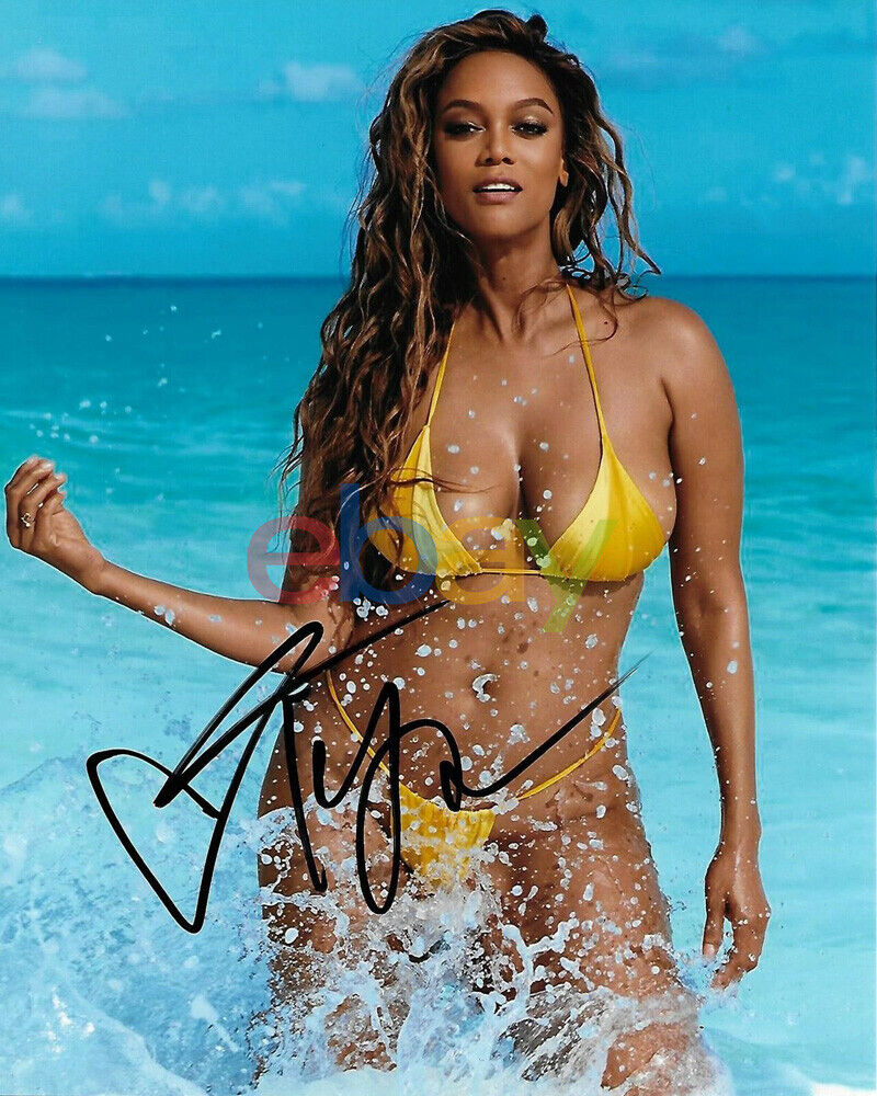 Tyra Banks SI Swimsuit Model  Signed Photo Poster painting 8x10 reprint