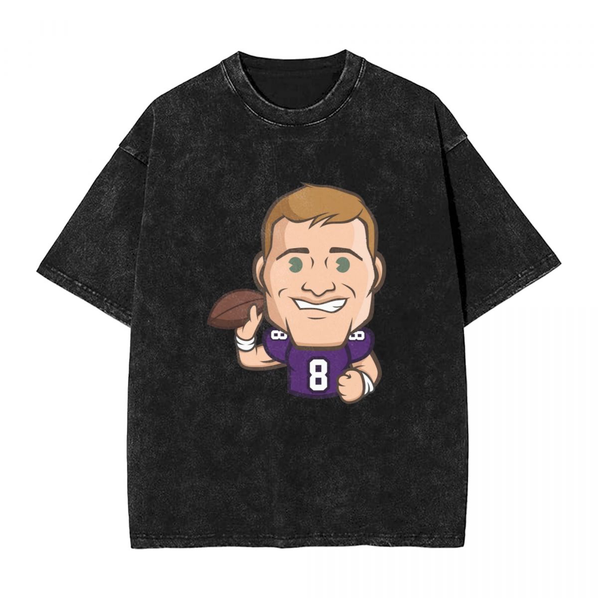 Minnesota Vikings Kirk Cousins Emoji Printed Vintage Men's Oversized T-Shirt