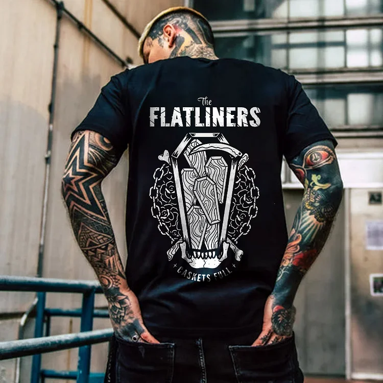 The Flatliners Skull Printed Men's T-shirt