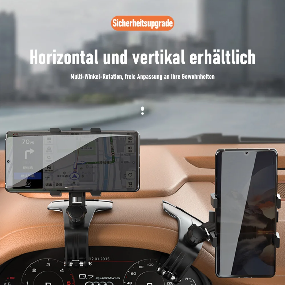 Meladen™️ Der neue Auto-Handy-Halter Auto Zentralsteuerung Instrumententafel Rückspiegel Multifunktion