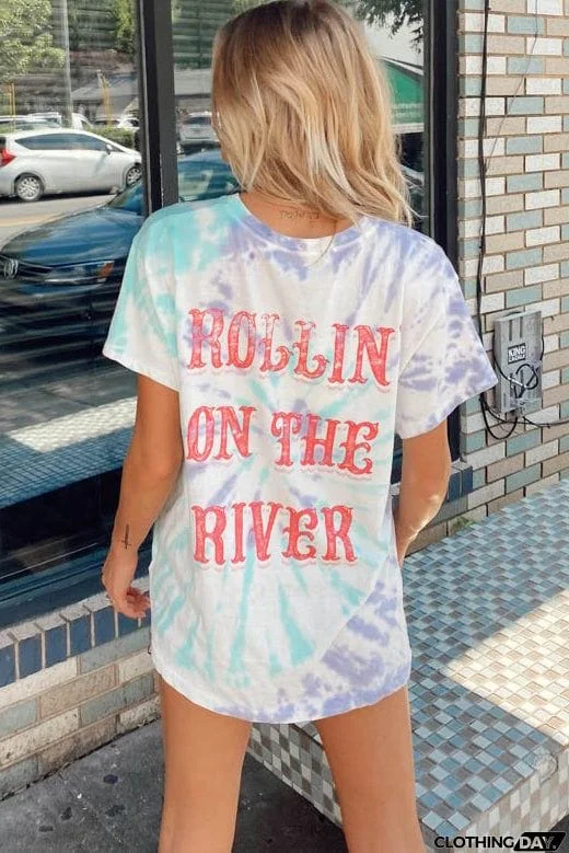 CCR Rollin' On The River Letters Graphic Tee