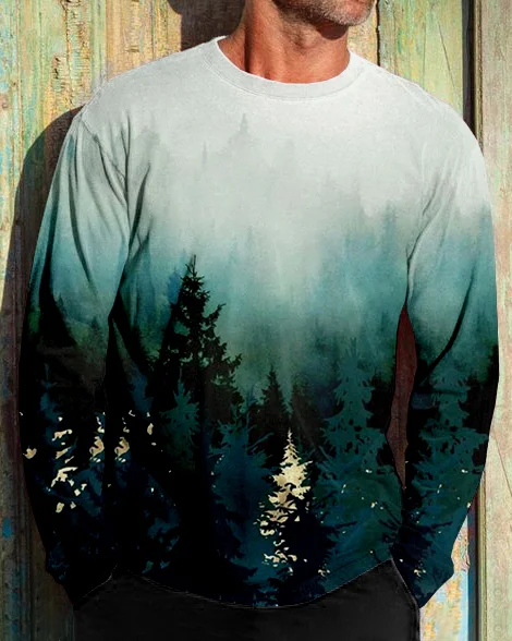 Suitmens Men's Outdoor Forest Long Sleeve T-Shirt 056