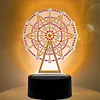 DIY Diamond Painting 7 Color Night Light Lamp Home Decoration Ornament Gift Kit(Ferris wheel)