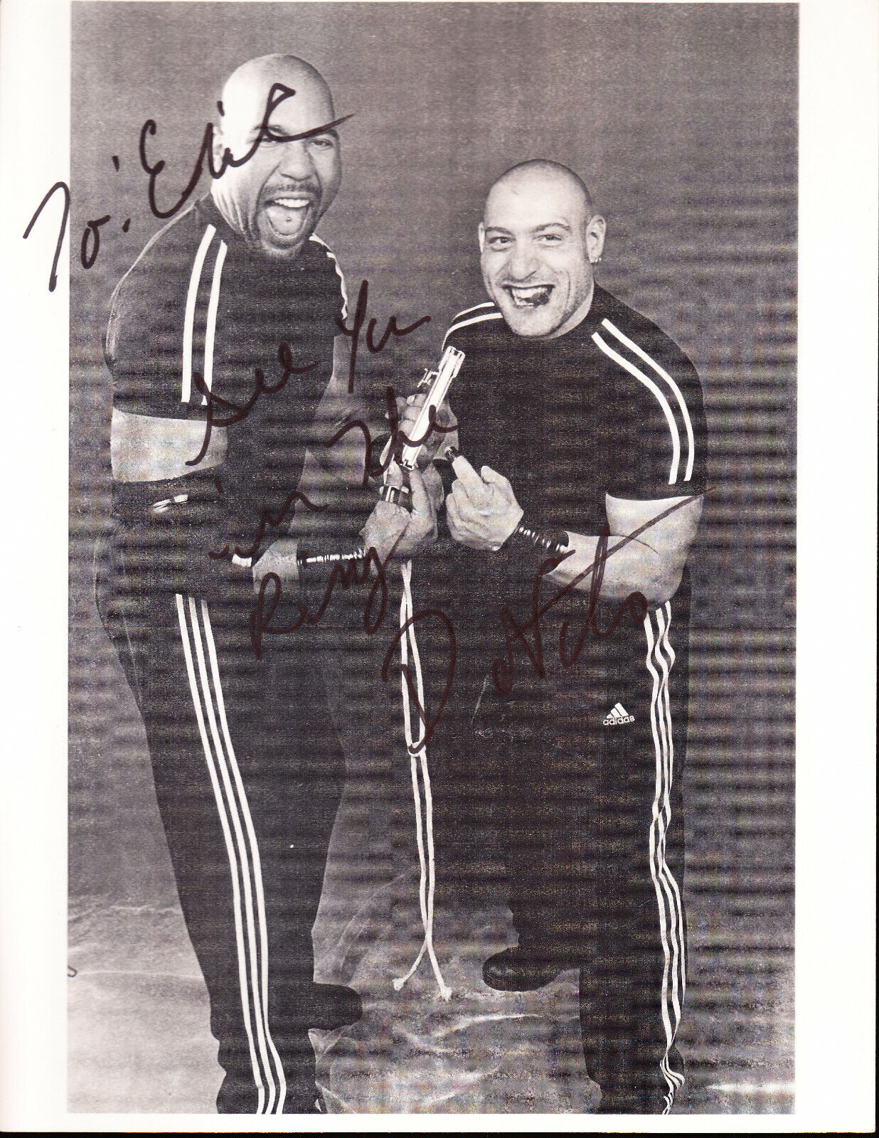 RARE Angel and Tony Devito SIGNED AUTOGRAPH ECW THE BALDIES 8X11 Photo Poster painting COA