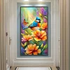 Diamond Painting-DIY Full Round Drill Stained Glass Blue Tit(70*40 CM)