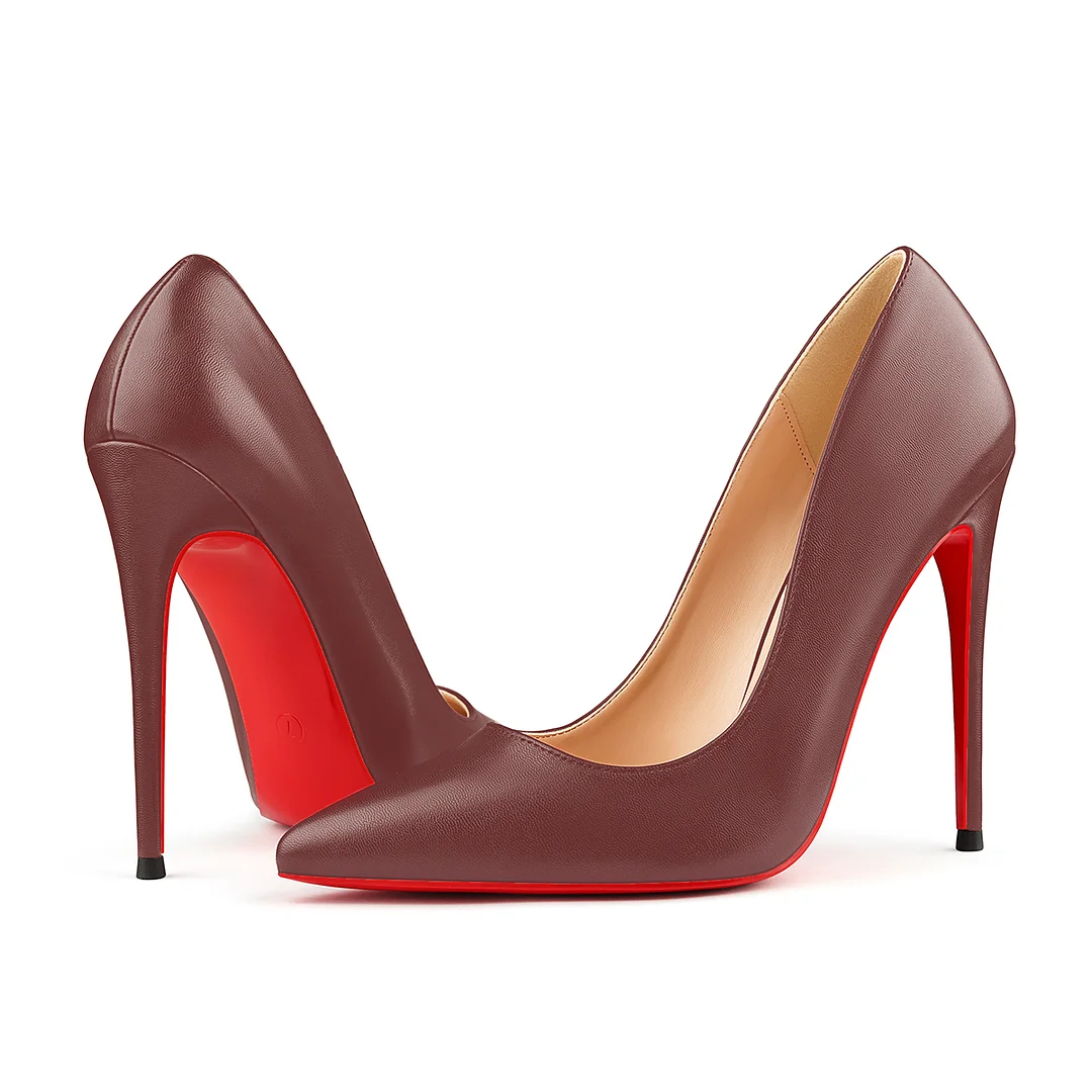 120mm Women's Red Bottom High Heels Party Wedding Matte Pumps-MERUMOTE