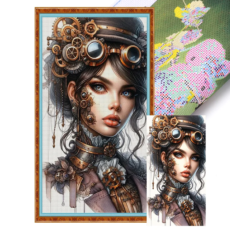 Steampunk Characters - Printed Cross Stitch 11CT