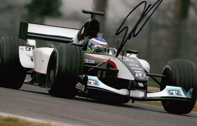 Gianmaria Bruni Hand Signed Minardi Cosworth F1 Photo Poster painting 7x5.