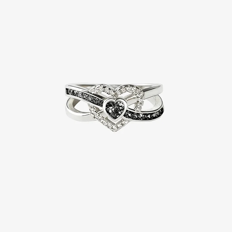 Black Girl Magic Infinity Black Heart Diamond Ring