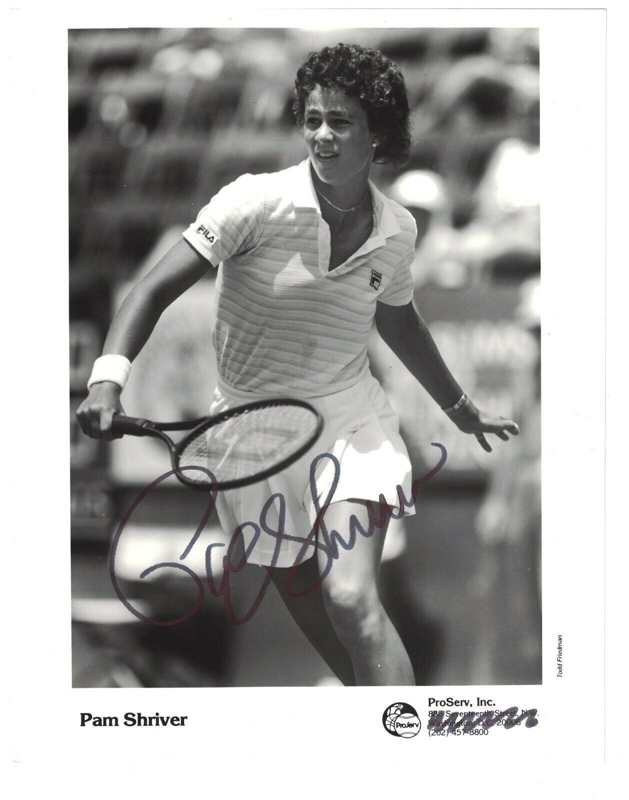 Pam Shriver Signed Autographed 8x10 Photo Poster painting Tennis