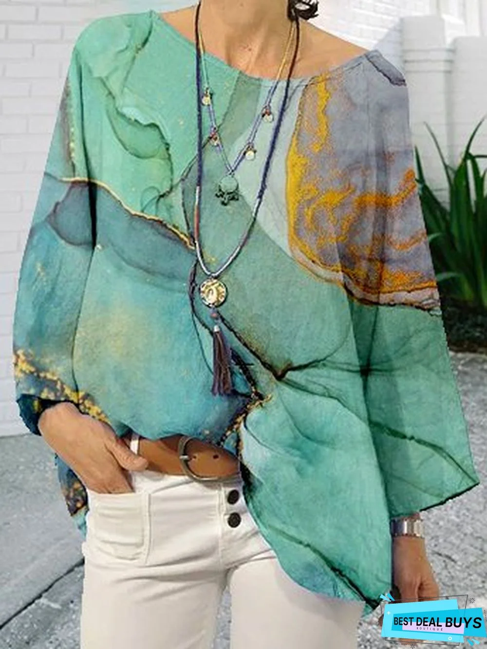 Long Sleeve Boho Tunic Top