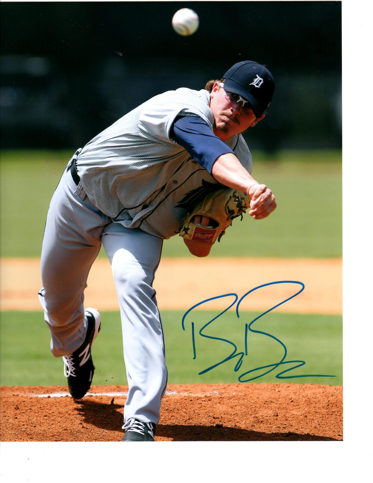 Beau Burrows Detroit Tigers Signed 8x10 Photo Poster painting Autographed 2015 1st Round