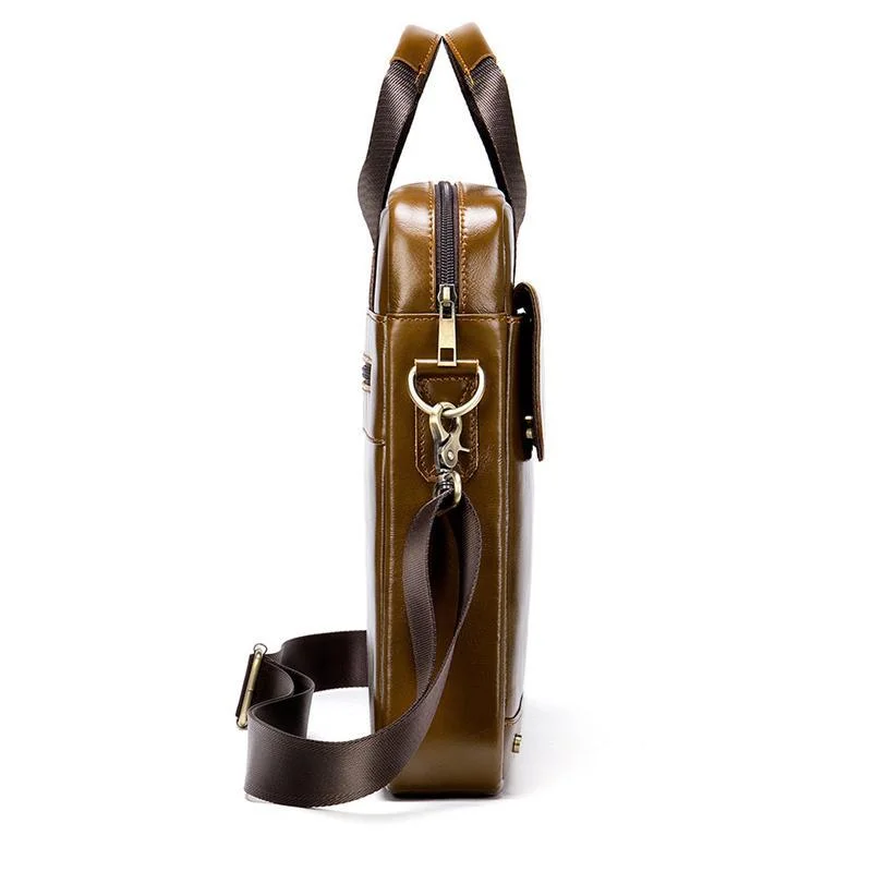 Decent Retro Casual Leather Handbag Solid Color Shoulder Bag Crossbody Bag