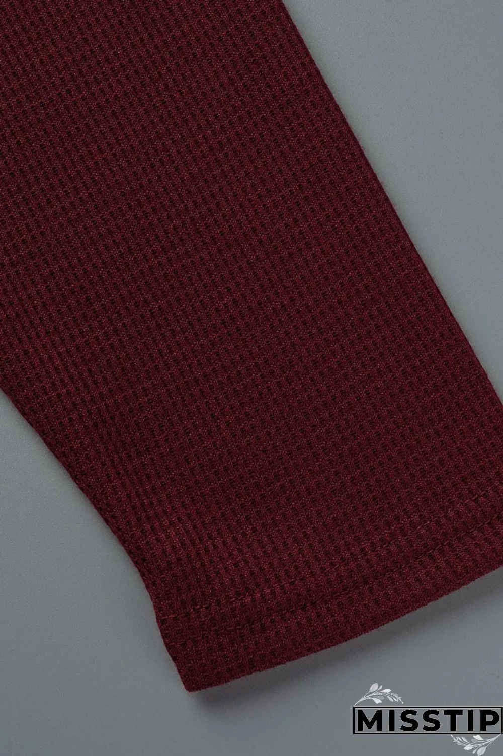 Rose Red Casual Solid Patchwork Slit V Neck Plus Size Two Pieces