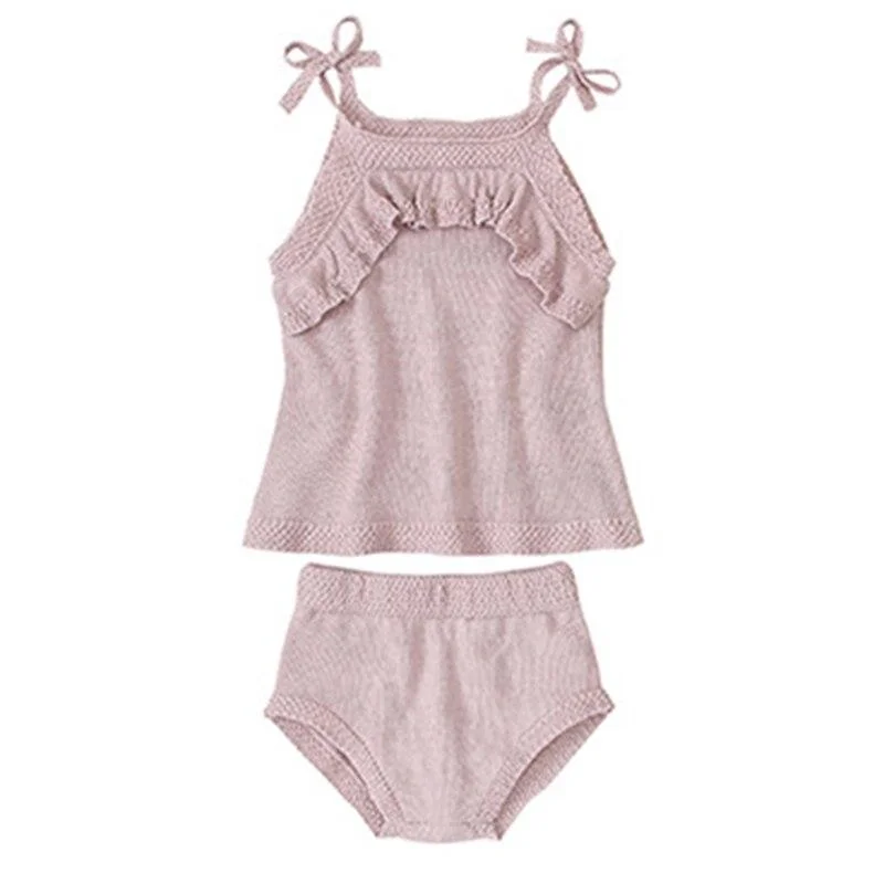 New 2020 Spring Autumn Infant Baby Girls Pure Color Cardigan Coat + Pants+ Hat Clothing Sets Kids Suit Girl Knit Sets Clothes