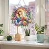 DIY Flower Lion Diamond Painting Special Shaped Hanging Pendant