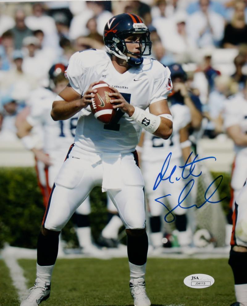 Matt Schaub Autographed 8x10 Virginia Cavaliers Passing Photo Poster painting- JSA Authenticated