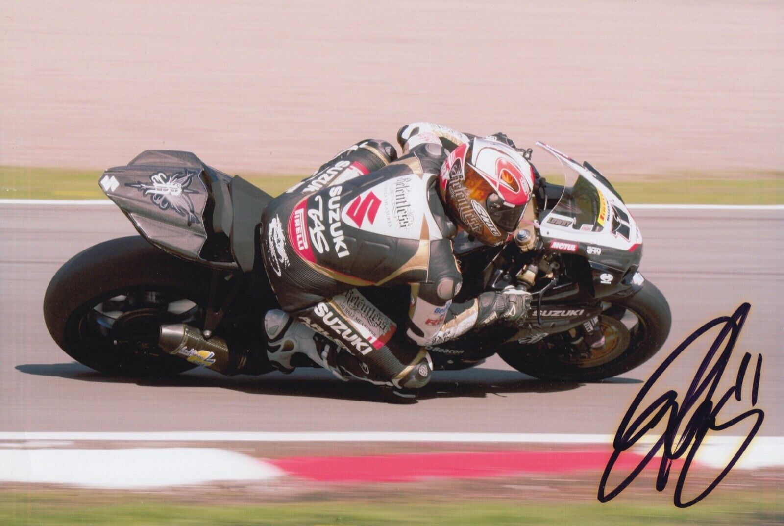 Ian Lowry Hand Signed 12x8 Photo Poster painting MotoGP Autograph BSB