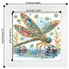 5D DIY Partial Special Shaped Drill Dragonfly Diamond Painting With Frame Decor 19.2x19.2cm