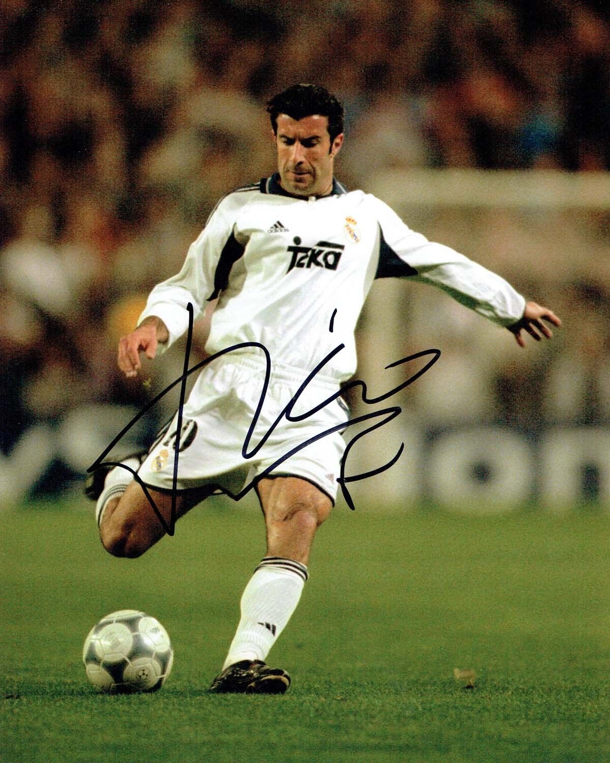 Luis FIGO SIGNED Autograph 10x8 Photo Poster painting 1 AFTAL COA Portugal Football Real Madrid