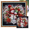 Christmas Snowman-14CT Stamped Cross Stitch 40*40cm/15.75*15.75in