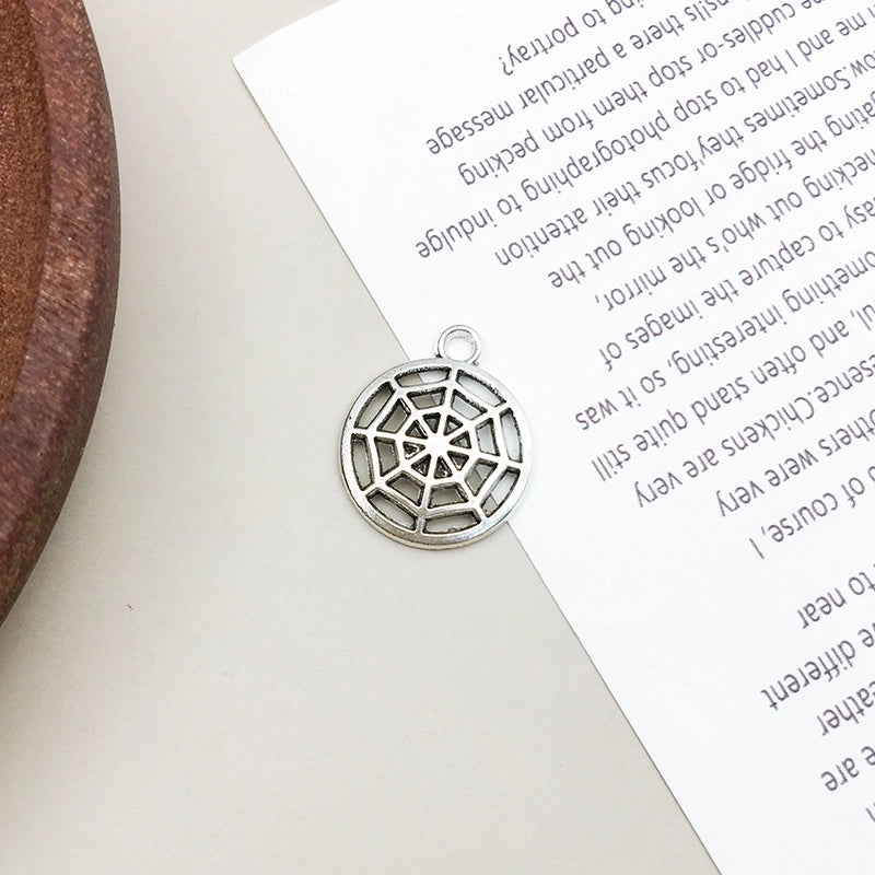 1 Piece Alloy Spider Spider Web Skull Pendant Jewelry Accessories