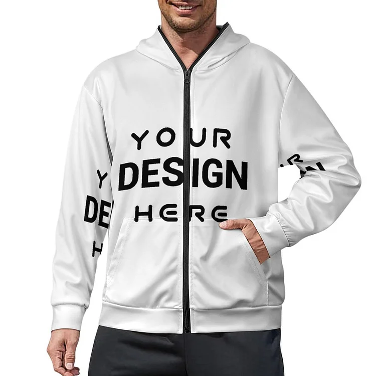 Personalized Design Men's Full Zip to End Sweater Full Print