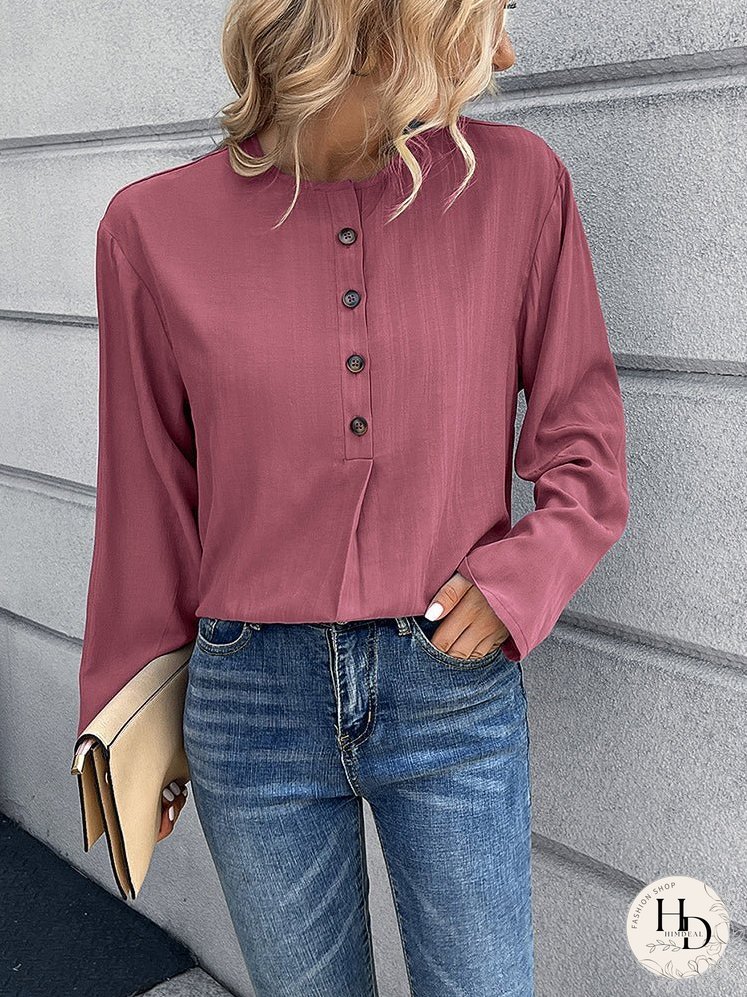 Blouses Bohemian Casual Solid Blouse for Women