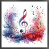 Watercolor Music Note-11CT Stamped Cross Stitch 40*40cm tapestrymarket