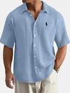 Men's Casual Loose Fit Button Down Shirt