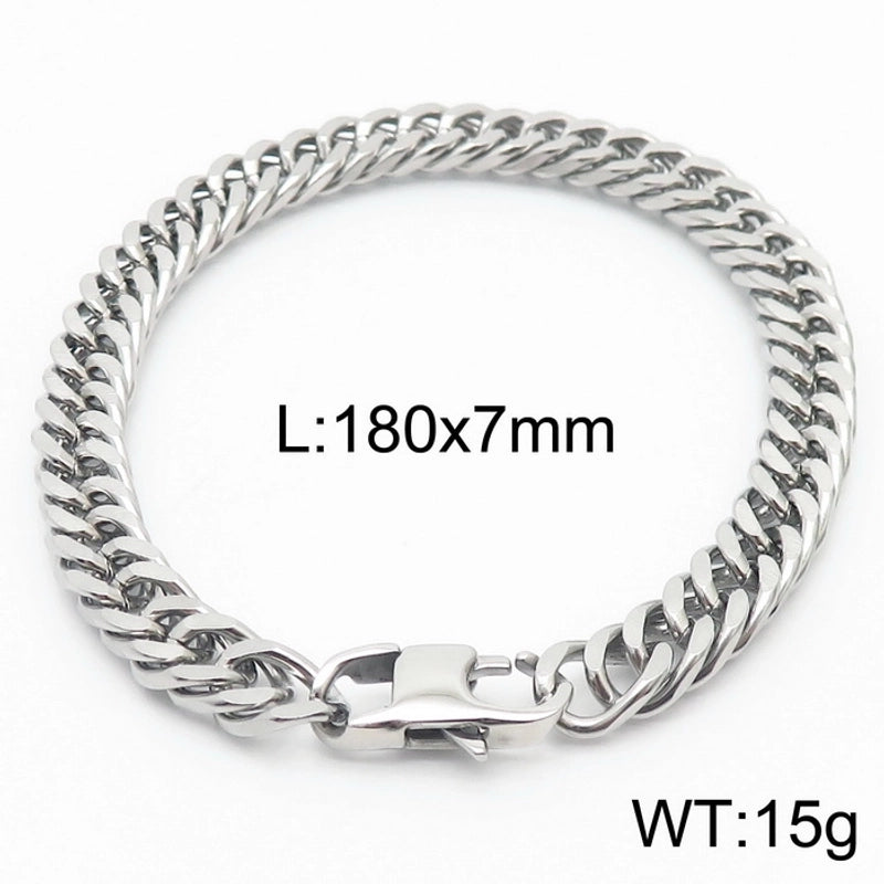 Minimalist Solid Color Titanium Steel Unisex Bracelets
