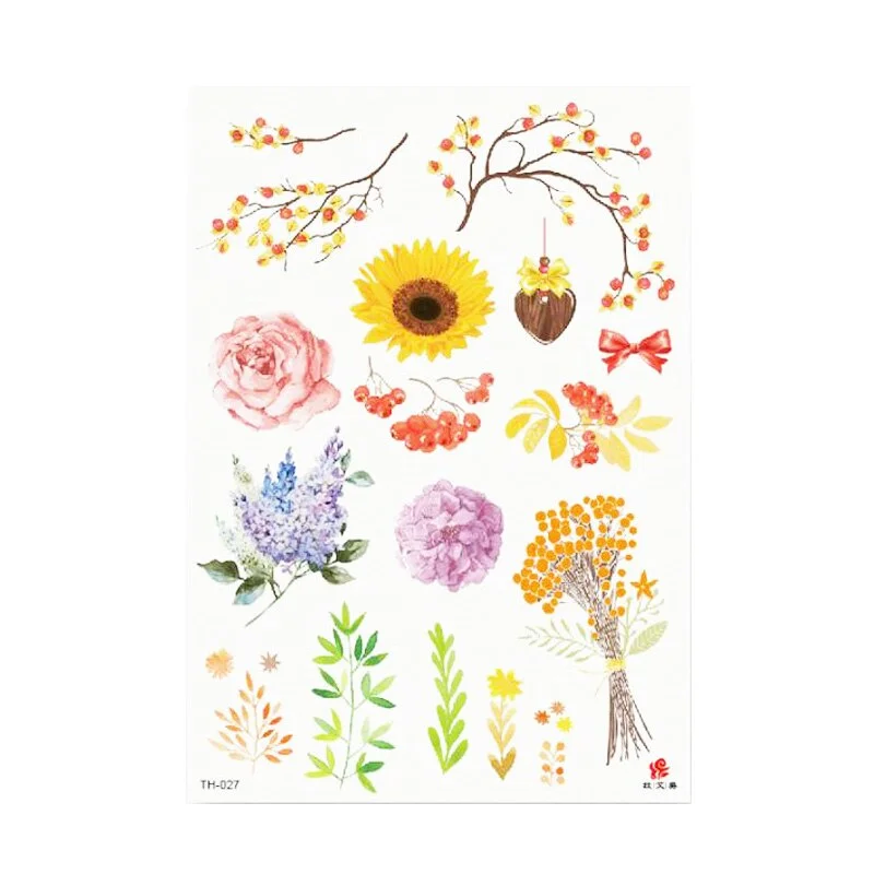 Waterproof Temporary Tattoo Sticker Watercolor Cute little animal pattern tattoo Water Transfer body art fake tattoo