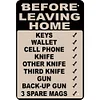 Home Bring Key Gun Cell Knife - Vintage Metal Signs - 20*30cm/30*40cm - Warning