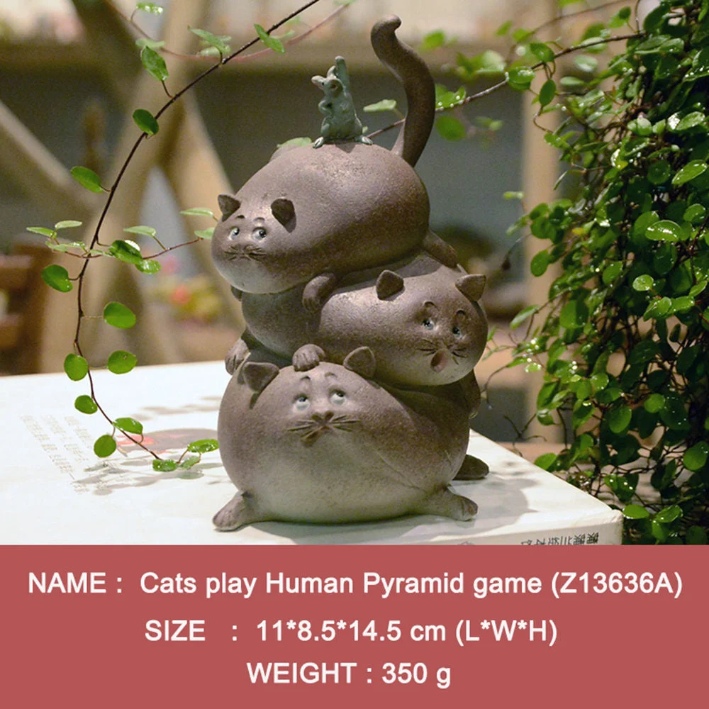 Everyday Collection Cute Animal figurine Fairy Garden Home Decoration Mini Cat Statuette Desktop Decor Girl gifts
