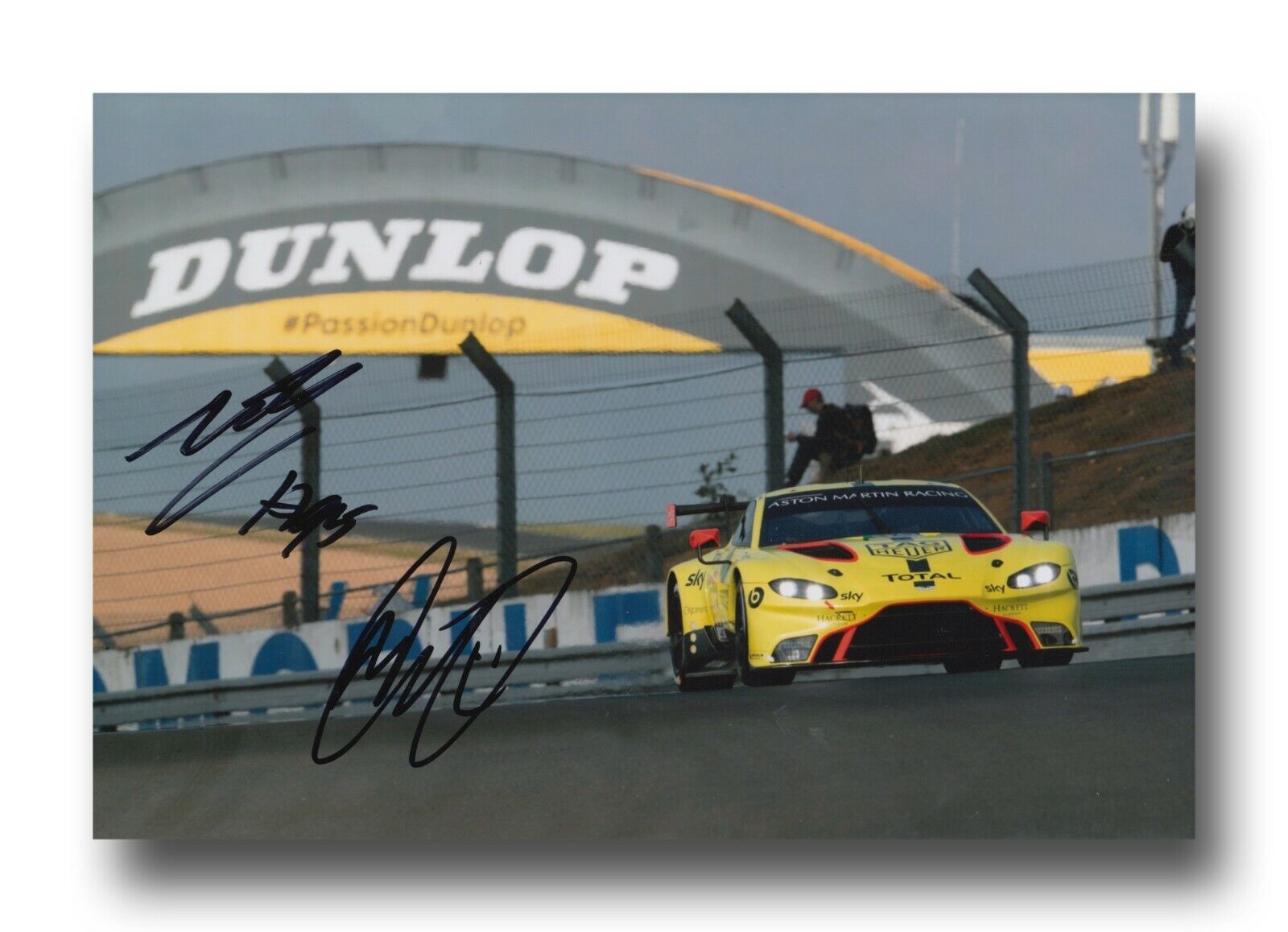 SORENSEN, THIIM HAND SIGNED 12X8 Photo Poster painting - LE MANS AUTOGRAPH - 2019 ASTON MARTIN .