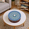 5D DIY Diamond Painting Handmade Wood Storage Box Crystal Storage Case (Flowers)