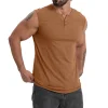  Men's Stylish Sleeveless Henley Tank Top for Summer Fitness and Casual Wear by Inlyline