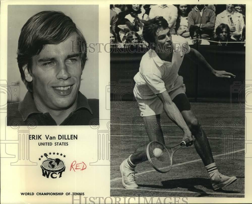 Press Photo Poster painting Tennis Player Erik Van Dillen Returns Volley During Match