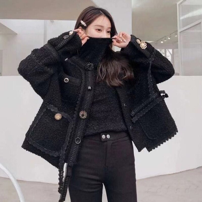 Elegant Faux Fur Coat Women Autumn Winter Thick Warm Soft Fleece Jacket Pocket Zipper Outerwear Overcoat Bear Teddy coat