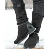 Comfortable Low Heel Suede Boots