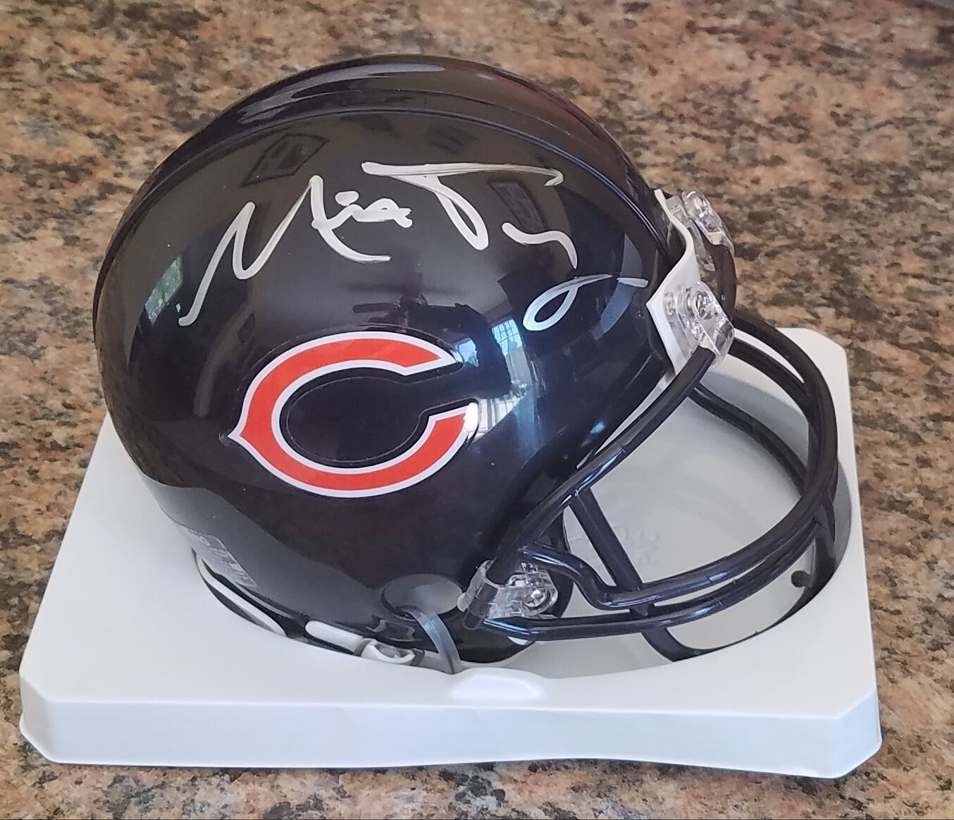 MITCH TRUBISKY 'CHICAGO BEARS' 2017 1ST RND DRAFT PICK SIGNED MINI-HELMET *COA 2