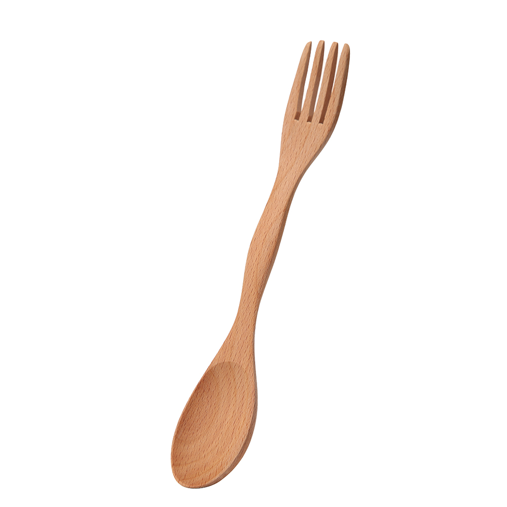 

Dual Head Wooden Spoon Portable Tableware Kitchen Cooking Utensil Tool, 501 Original